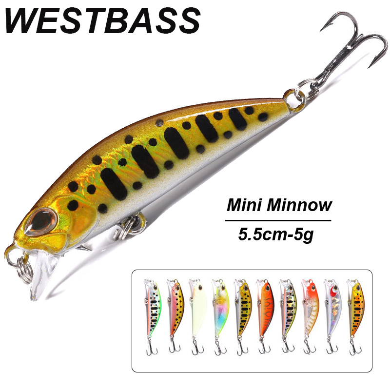 Fishing Lure Swimbait - WESTBASS 1PX mikro Minnow cazibesi 55mm-5g