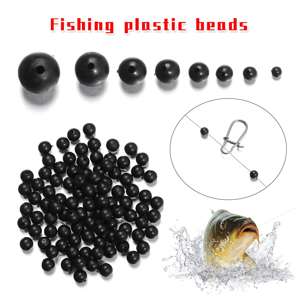 Fishing Lure Soft Plastic - 100 adet/grup balıkçılık boncuk uzay stoper
