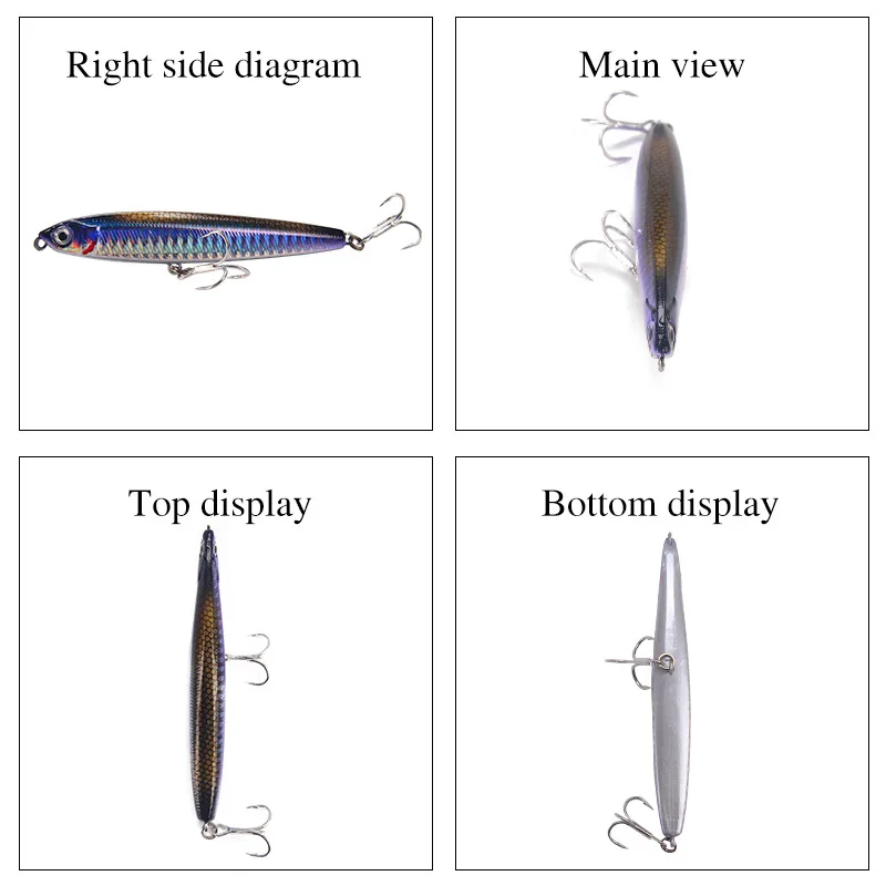 4 adet Profesyonel Batan Kalem - Fishing Lure Topwater incelemesi ve fiyatı
